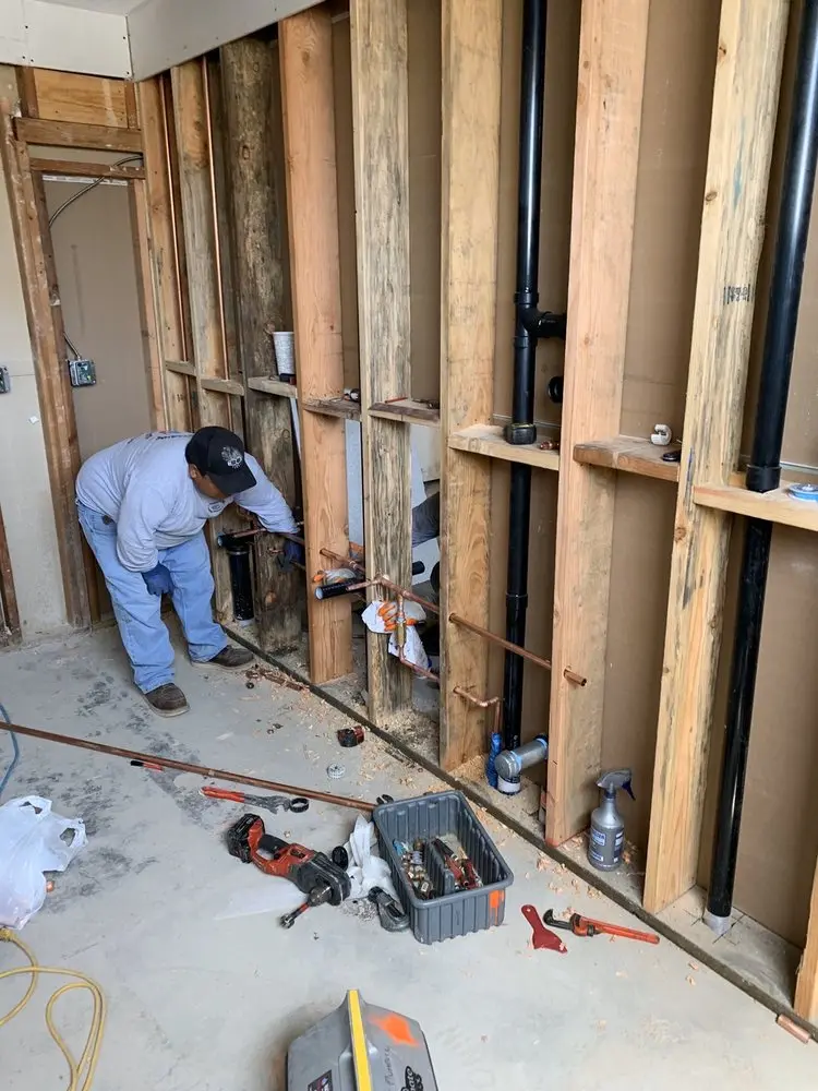 Commercial rough-in plumbing for Trenchless Sewer Repair in Maryland City